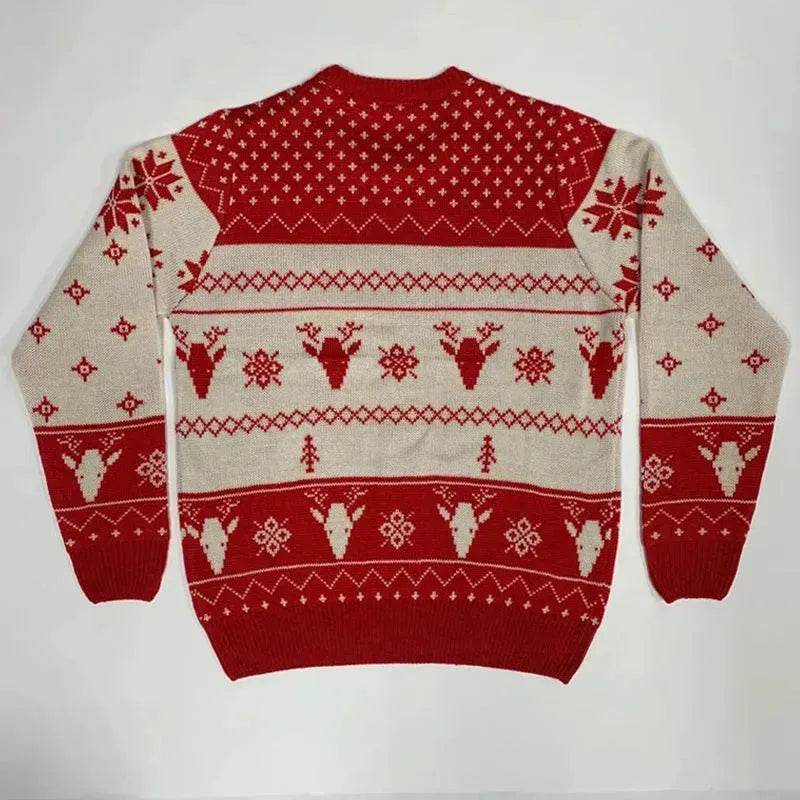Pullover Crewneck Jacquard Christmas Sweater - www.Shopthatapp.com