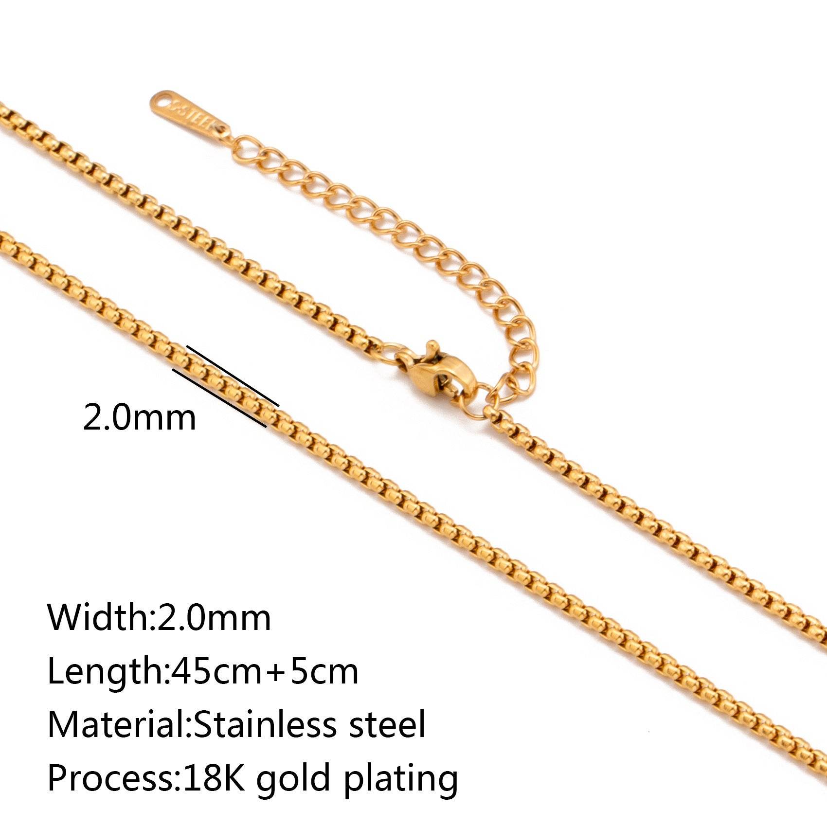 Stainless Steel Vacuum Vapor Plating 18K Gold Color Protection Lip Chain Necklace - www.Shopthatapp.com