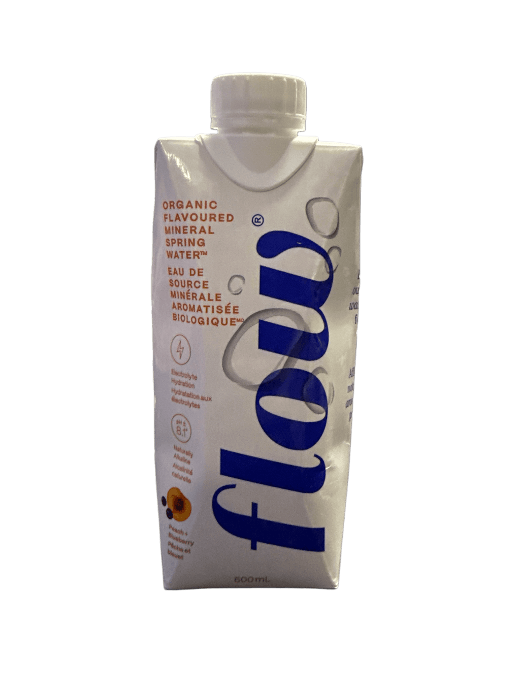 Flow Peach + Blueberry Mineral Spring Water 500ML - Canadian Edition - www.Shopthatapp.com