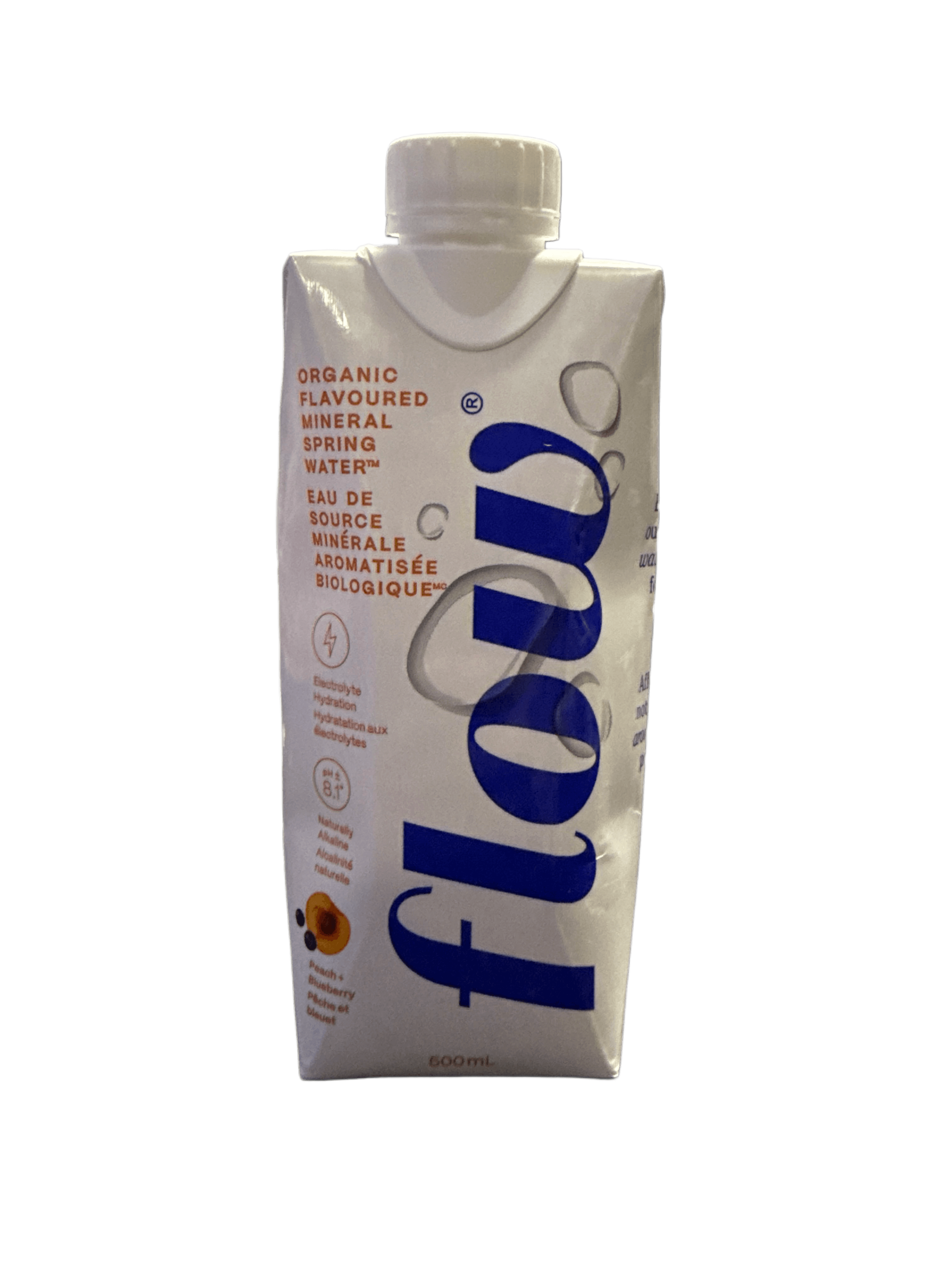 Flow Peach + Blueberry Mineral Spring Water 500ML - Canadian Edition - www.Shopthatapp.com