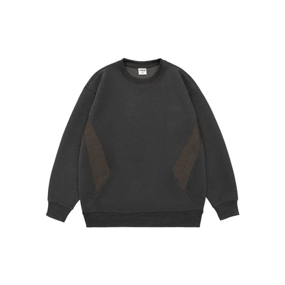 Retro plain Round Neck Pullover Sweater top For Men - www.Shopthatapp.com
