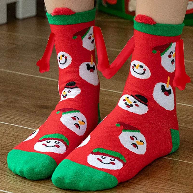Christmas Stockings Autumn Winter Cotton Magnet Lodestone Hand Tube Socks - www.Shopthatapp.com