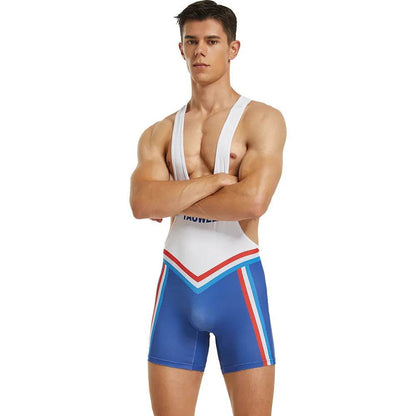 Men's Fitness Swimming Shark Pants Bodysuit Thong - www.Shopthatapp.com