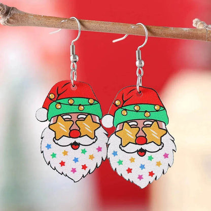 Funny Santa Claus Earrings Christmas Pendant Earrings Gift - www.Shopthatapp.com