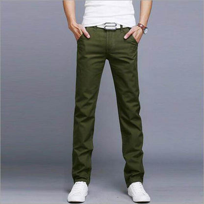 Slim fit straight leg Trouser Casual for Men's - www.Shopthatapp.com