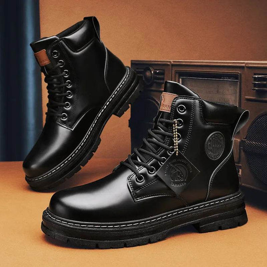 Mens Casual Biker High Top Martin Boots - www.Shopthatapp.com