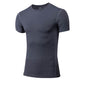 Solid color quick-drying bottoming short sleeve fitness t-shirt top - www.Shopthatapp.com