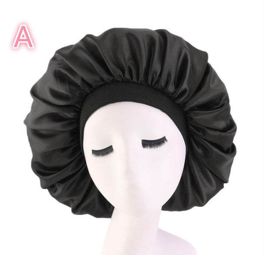 Beauty print Satin Silk Hair Bonnet for sleeping - www.Shopthatapp.com