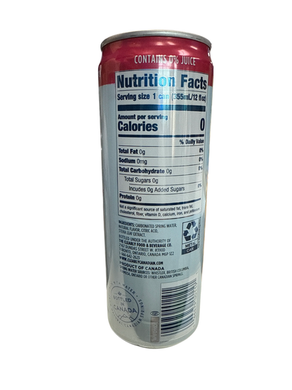 Clearly Canadian Zero Sugar Fresh Cherry Flavour 355ML - Canadian Edition - www.Shopthatapp.com