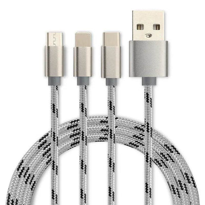 Three-in-one Mobile Phone Charging Cable - www.Shopthatapp.com