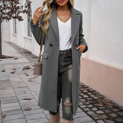 Winter Classy Lapel Trench Coat for women - www.Shopthatapp.com