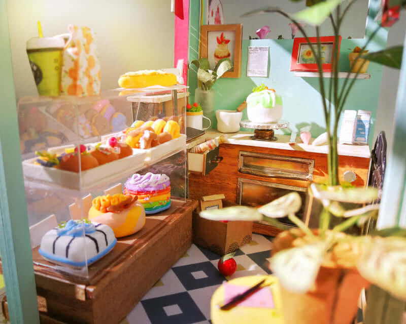 Robotime DIY 1:24 Mini Dessert Shop Dollhouse Kit - www.Shopthatapp.com