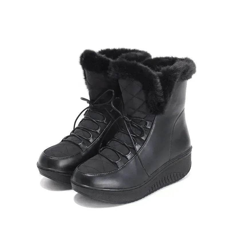 Women's Winter Boots faux fur winter shoe for women knee high winter boot - www.Shopthatapp.com