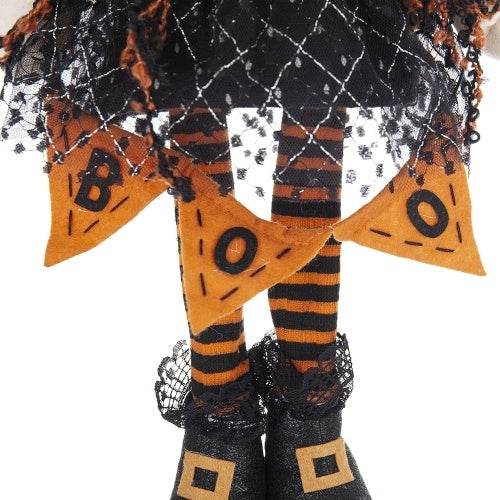 8.3x5x24 Fabric Standing Gnome W Orange Banner  Spring Body, For Halloween Decor - www.Shopthatapp.com