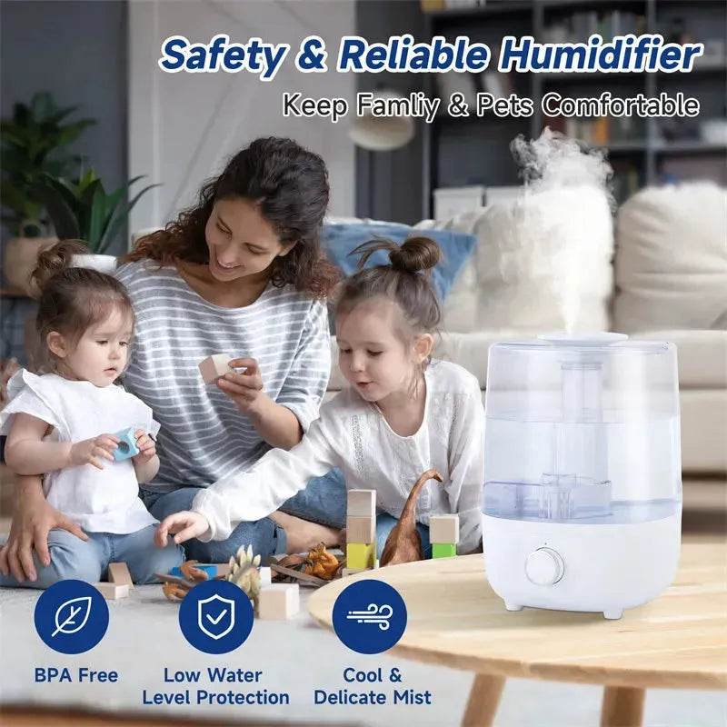 4L Mechanical Humidifier  Low Water Level Protection BPA Free - www.Shopthatapp.com