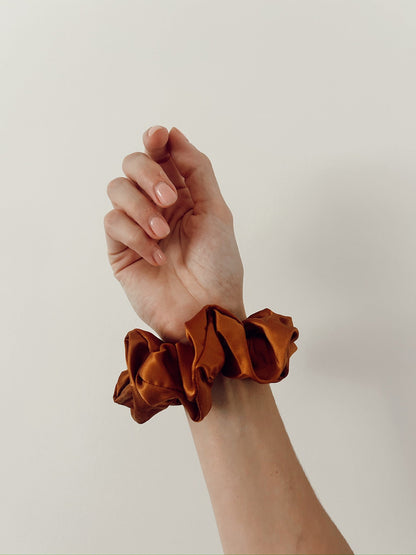 Auburn Silk Scrunchie