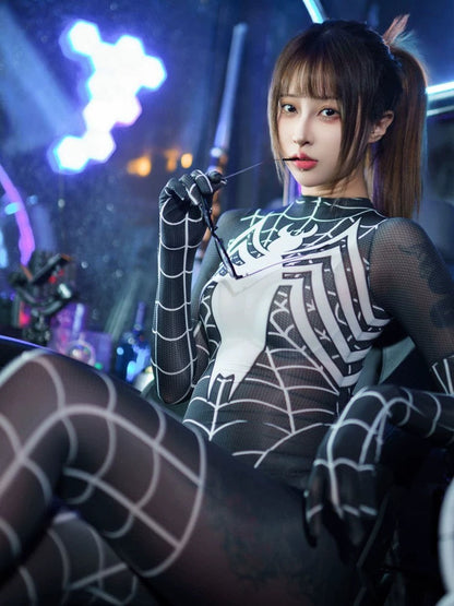 Super Hero Spider Sheer 10D Nylon Full Bodysuit Body Stocking Lingerie - www.Shopthatapp.com