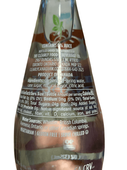 Clearly Canadian Sparkling Wild Cherry Bottle 325ML - Canadian Edition - www.Shopthatapp.com