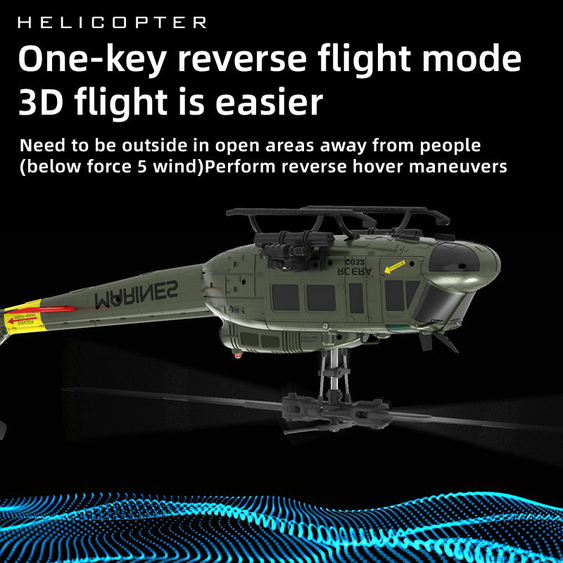 RC ERA C032 UH-1 Huey 6CH RC Helicopter with Smart Positioning & 3D Stunt Flight - www.Shopthatapp.com