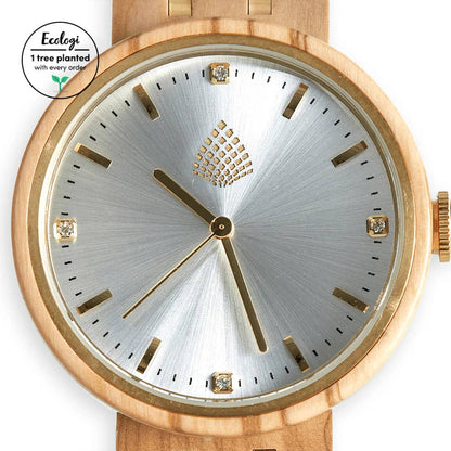 Le Teck : Montre en Bois Naturel