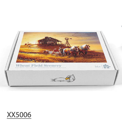 Puzzle 1000 pièces : Paysage de champ de blé | KidsToyLover