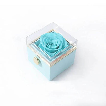Fashion Acrylic Rotating  Valentine  Rose Jewelry gift  Box - www.Shopthatapp.com