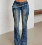 Women's Fashionable Low Waist Flared Jeans - www.Shopthatapp.com