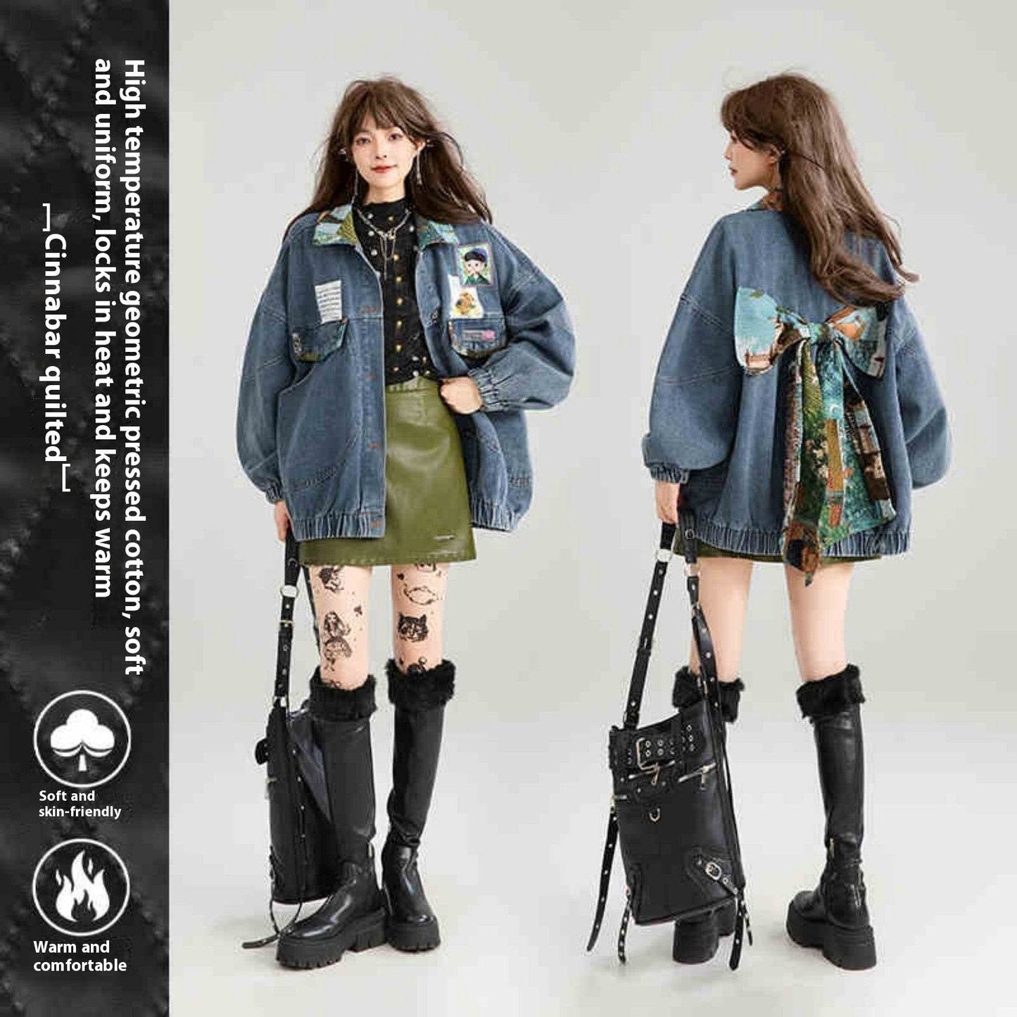 Artistic Denim Jacket For Women - www.Shopthatapp.com