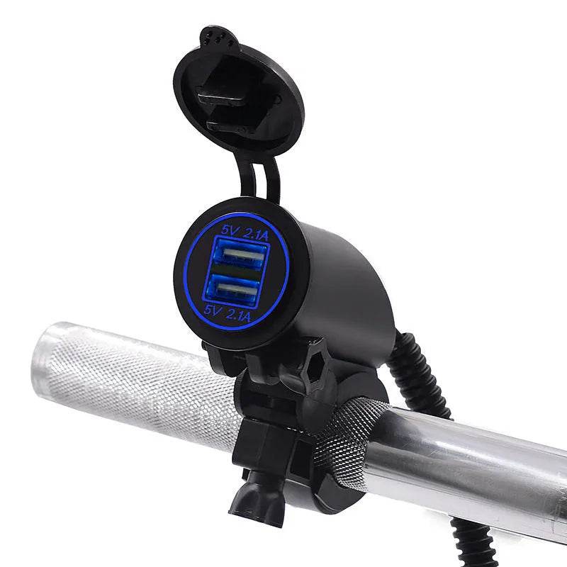 4.2A Dual USB Mobile Phone Motorcycle Car  Charger - www.Shopthatapp.com