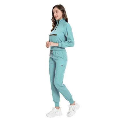 Leisure Jogging Surgical Gown Split Hospital Surgical Gown Stretch Nurse Suit - www.Shopthatapp.com