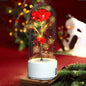 Creative 2 In 1 Rose Flowers LED Light And Bluetooth-compatible Speaker Valentine's Day Gift Rose Luminous Night Light Ornament In Glass Cover - www.Shopthatapp.com