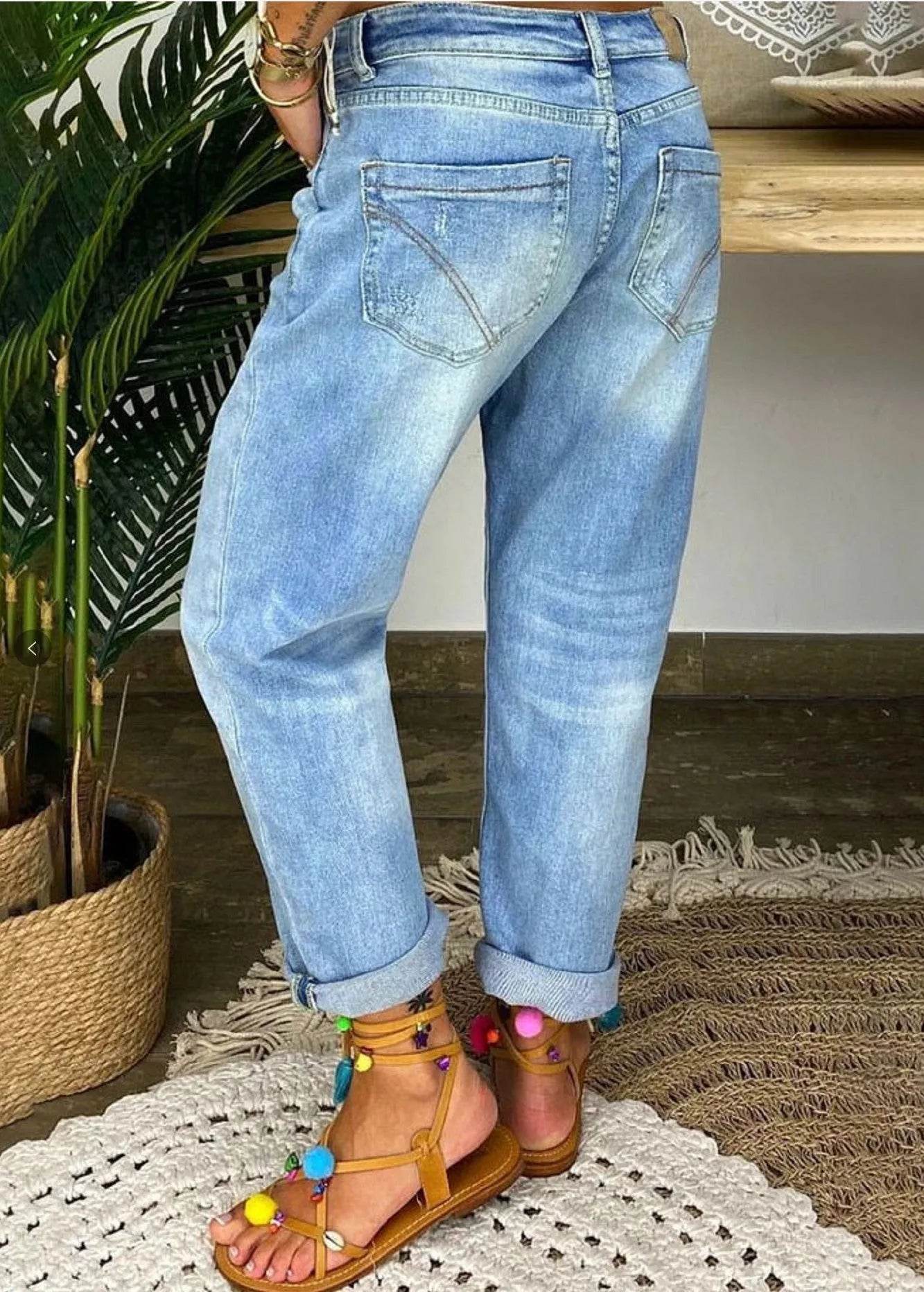Jeans High-waisted Jeans Summer Jeans Loose Slim Jeans Straight Daddy Pants - www.Shopthatapp.com
