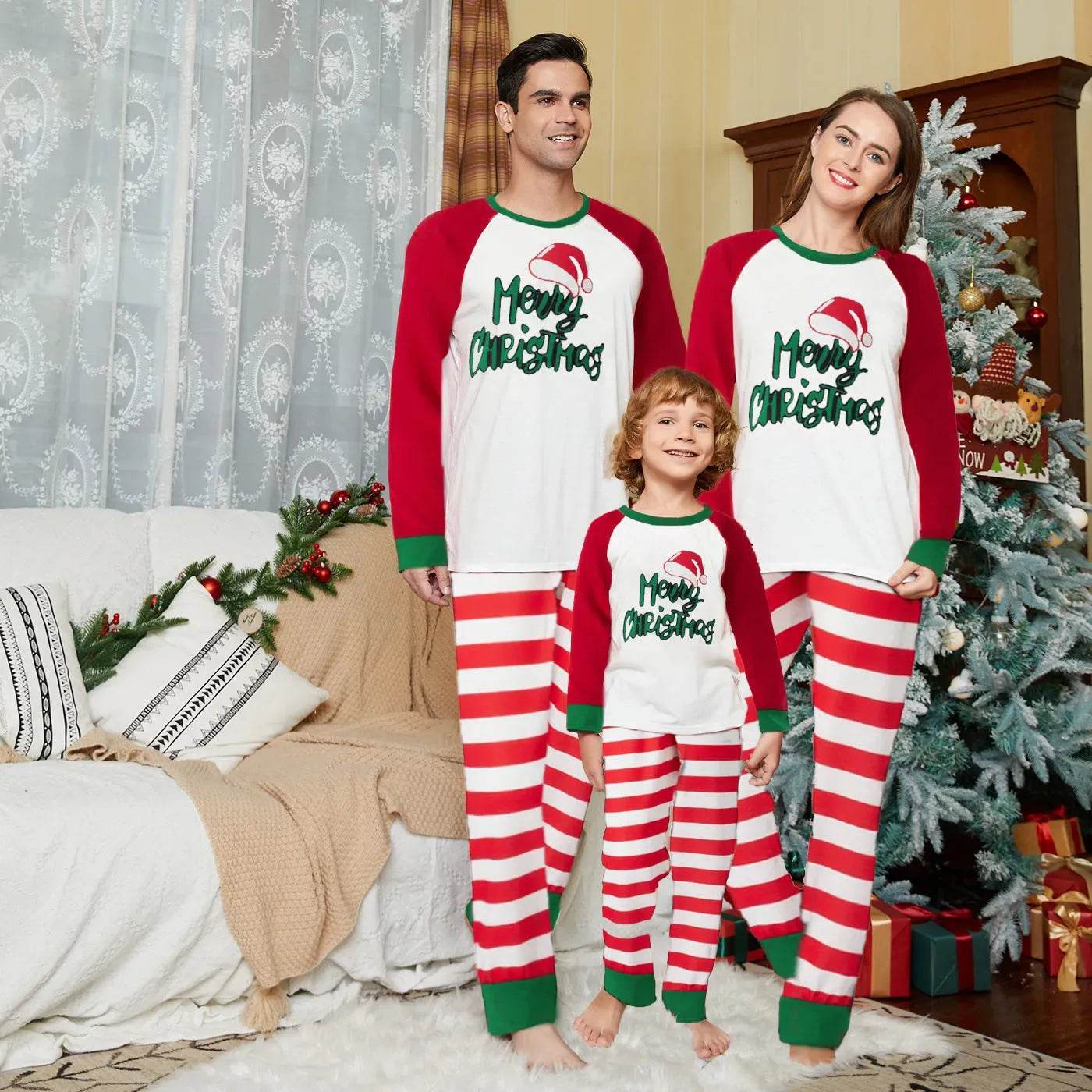 Clothes For The Whole Family A Family Of Four Stripes Christmas Suit - www.Shopthatapp.com