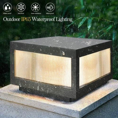 Solar Wall Light With Dimmable LEDs Landscape Pathway Light - www.Shopthatapp.com