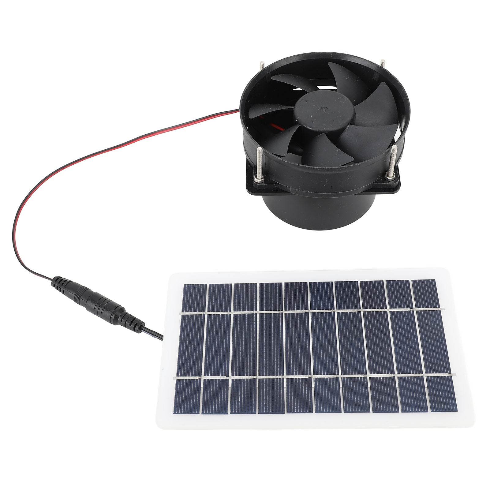 10W Solar Panel Powered Fan Kit Monocrystalline Silicon Solar Powered Exhaust Fan Portable Silent Solar Panel Fan for Outdoor - www.Shopthatapp.com