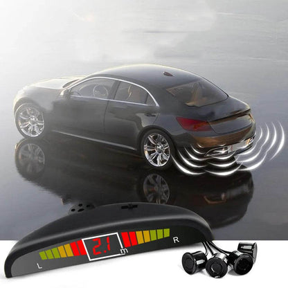 Auto Car LED Crescent Buzzer Radar Parking Sensor 4 Probes Car Camera - www.Shopthatapp.com