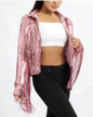 Women Fashion Long sleeve Tassel Sequin top jacket Y2K cropped jacket - www.Shopthatapp.com