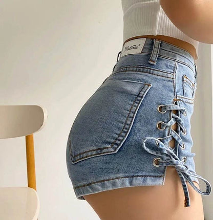 Fashionable And Personalized Bow Denim Shorts For Women - www.Shopthatapp.com