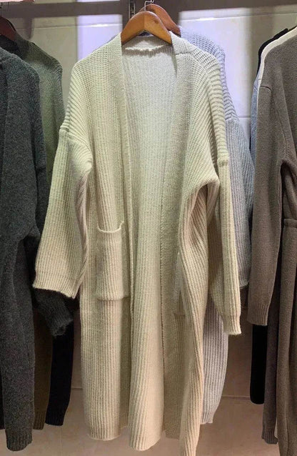 New Style Women Autumn Winter Fleece Long Kimono Sweater Jacket coat - www.Shopthatapp.com