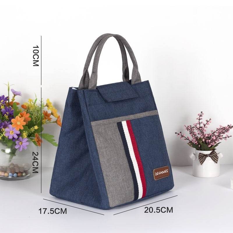 Women Fashion Thermal Insulated Denim Work Lunch Bag - www.Shopthatapp.com
