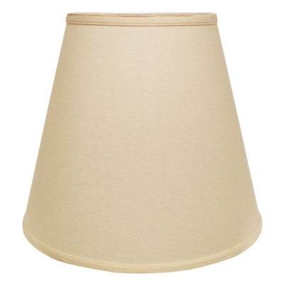 Extra Deep Empire Hardback Lampshade With Washer Fitter, Beige Color Fabric Lampshade For Table Lamps, Natural Linen, 9 Top X 16 Bottom X 14 Height - www.Shopthatapp.com