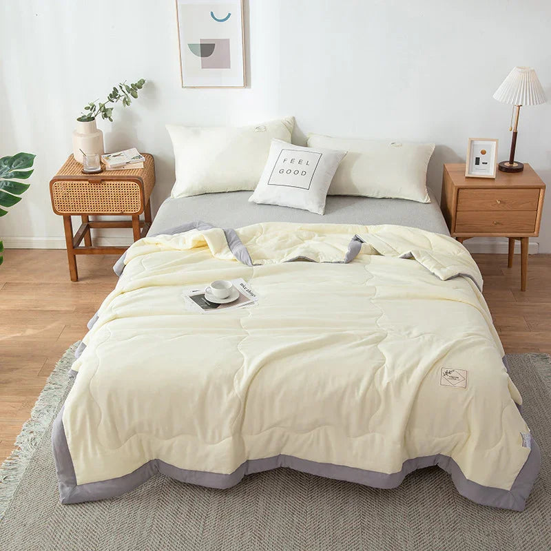 Pure Color Washed Cotton Summer Air Conditioning Duvet - www.Shopthatapp.com