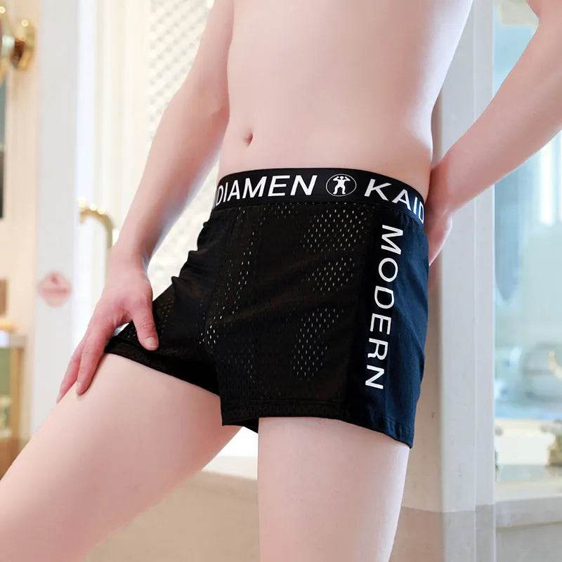 Men's Ice Silk Mesh Breathable KAIDIAMEN Boxers underwear - www.Shopthatapp.com
