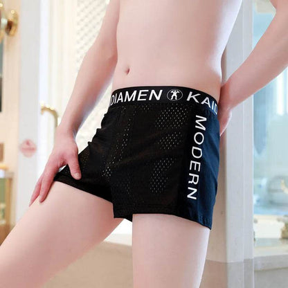 Men's Ice Silk Mesh Breathable KAIDIAMEN Boxers underwear - www.Shopthatapp.com