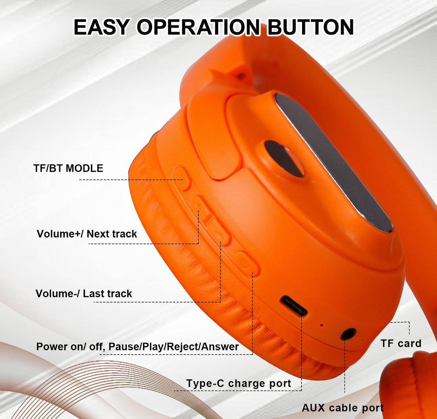 Wearable Long Endurance Foldable Wireless Bluetooth Earphones - www.Shopthatapp.com