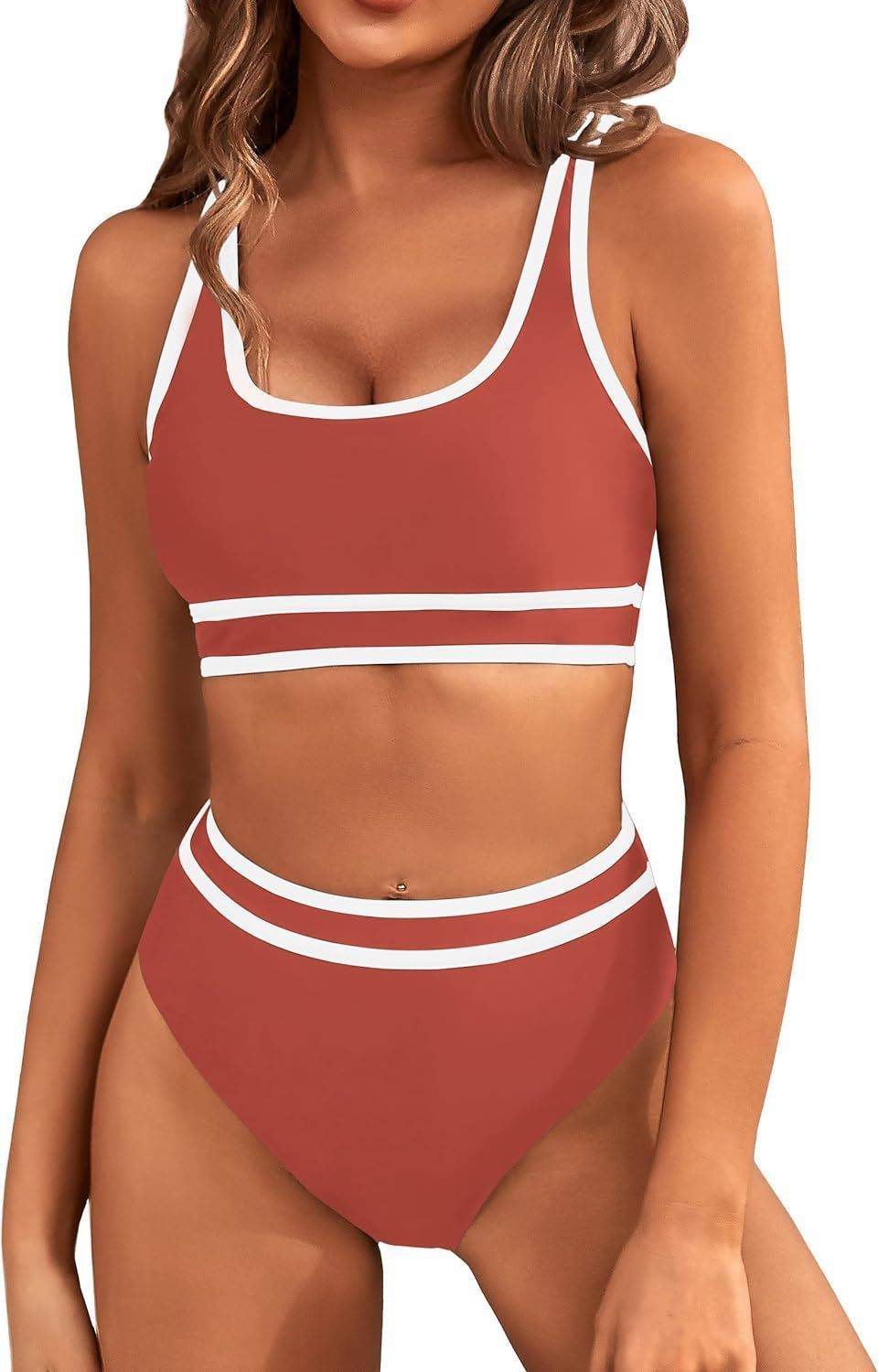 Bikini Tight-fitting Solid Color Swimsuit For Women - www.Shopthatapp.com