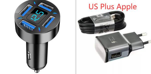 Four-port Car Charger 4USB Car Charger - www.Shopthatapp.com