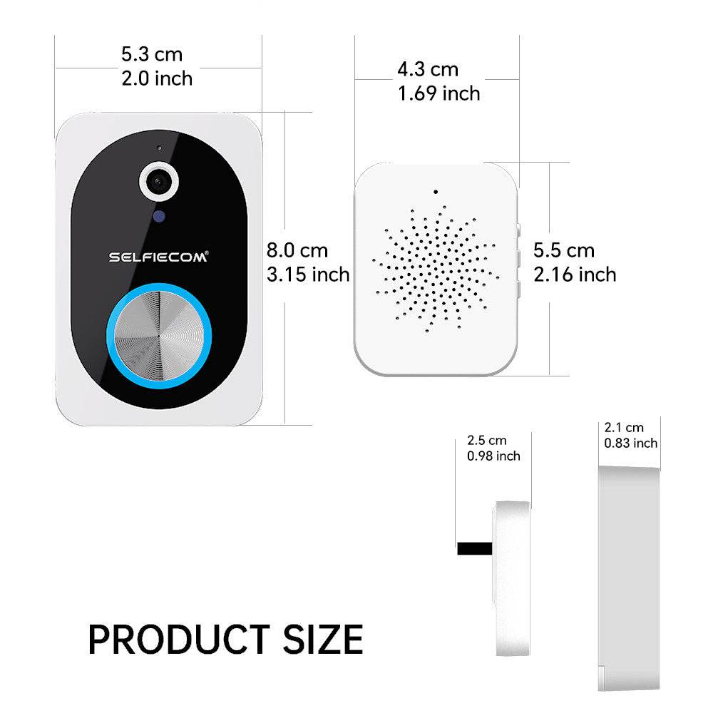 D10 Intelligent Wireless Doorbell Camera With Rechargeable Battery, Two-way Audio, 2.4G Wi Fi, APP Remote Intercom, Free Rolling Cloud Storage Built-in Battery - www.Shopthatapp.com