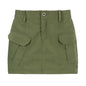 Simple Tooling Style Pocket Army Green Woven Hot Girl A- Line Mini Hip Cargo Skirt Summer - www.Shopthatapp.com