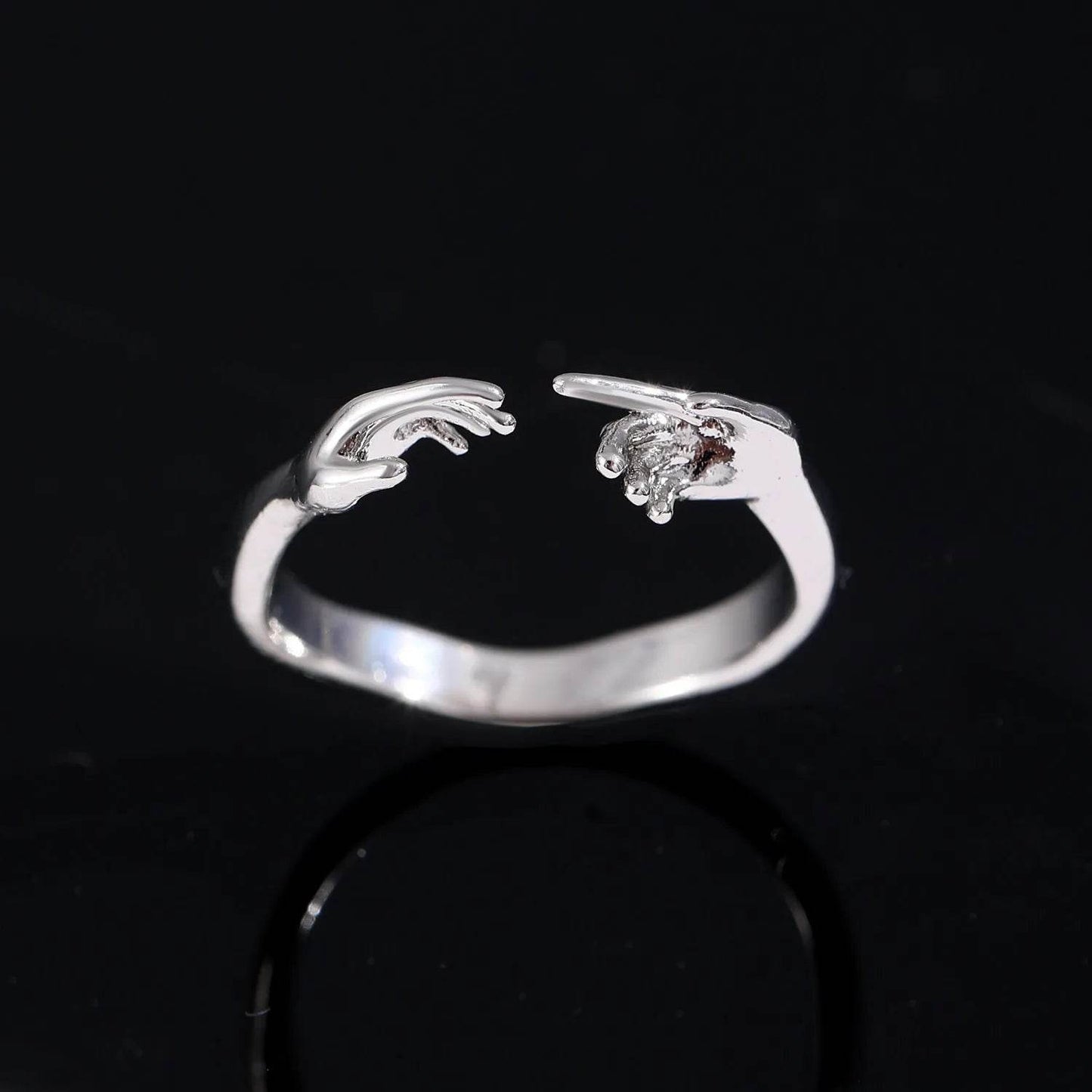 Opening Adjustable Two-hand Rings Fashion Personality Ring For Valentine's Day Jewelry - www.Shopthatapp.com